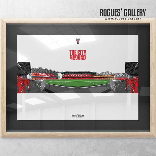 The City Ground NG2 Nottingham Forest A3 Print V3