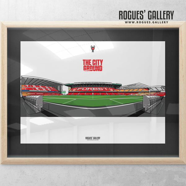 The City Ground NG2 Nottingham Forest A3 Print V2