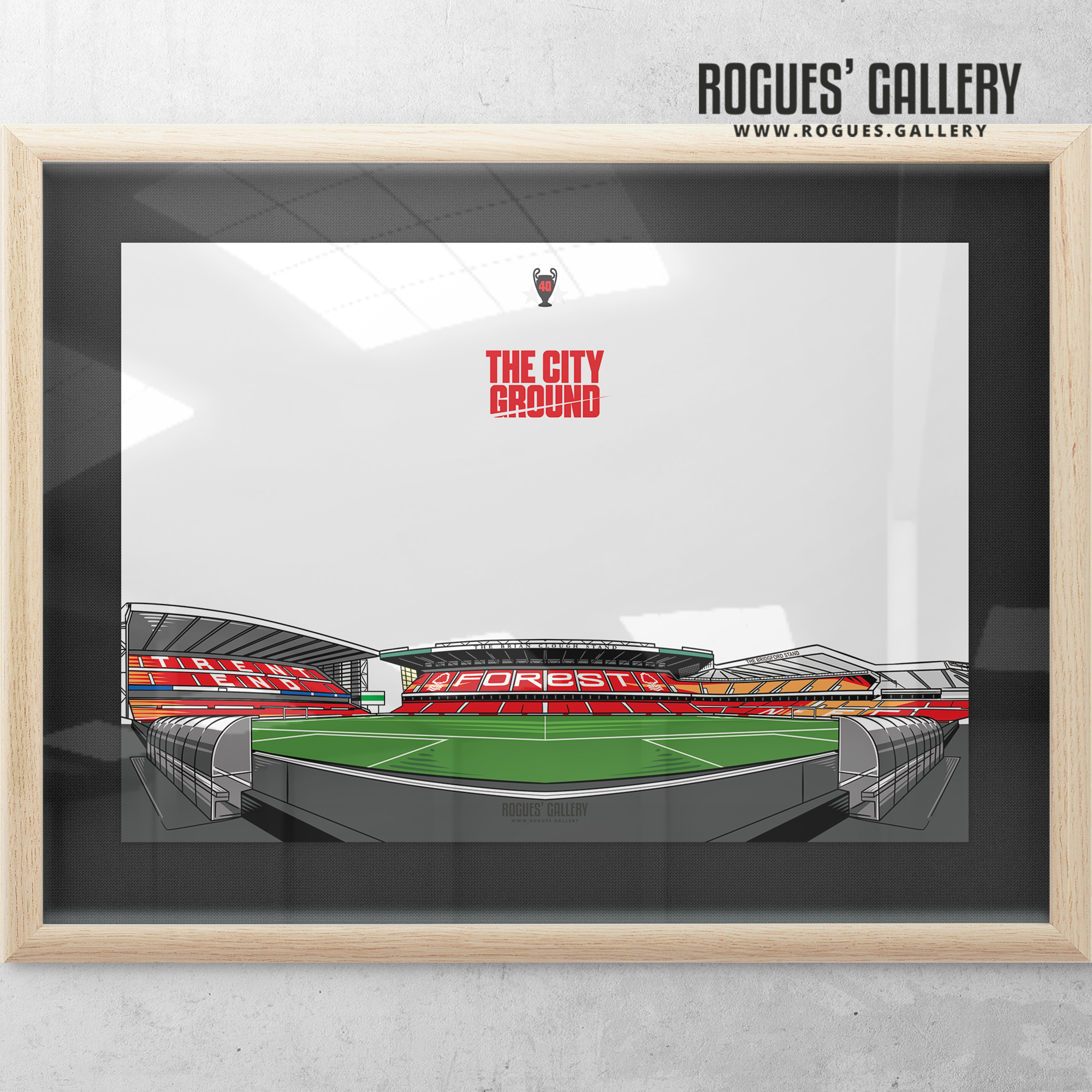The City Ground NG2 Nottingham Forest A3 Print V1