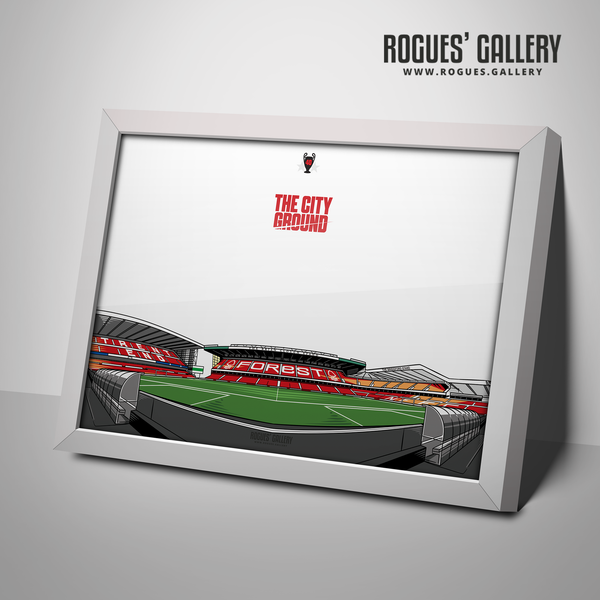 The City Ground NG2 0115 982 4450 Nottingham Forest A3 Print edit art Brian Clough Stand
