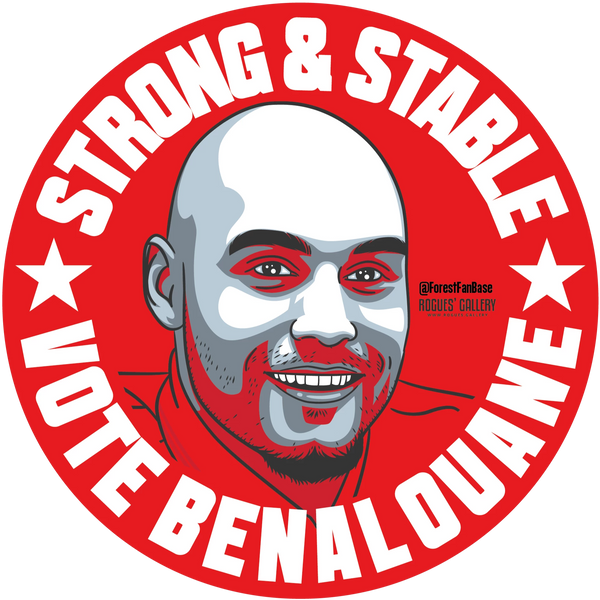 Yohan Benalouane centre half Nottingham Forest stickers Vote #GetBehindTheLads