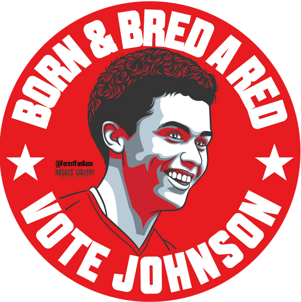 Brennan Johnson midfielder Nottingham Forest stickers Vote #GetBehindTheLads