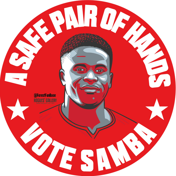 Brice Samba Vote beer mat Nottingham Forest #GetBehindTheLads