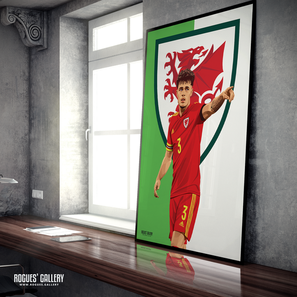 Neco Williams Wales World Cup 2022 A1 print Nottingham Forest