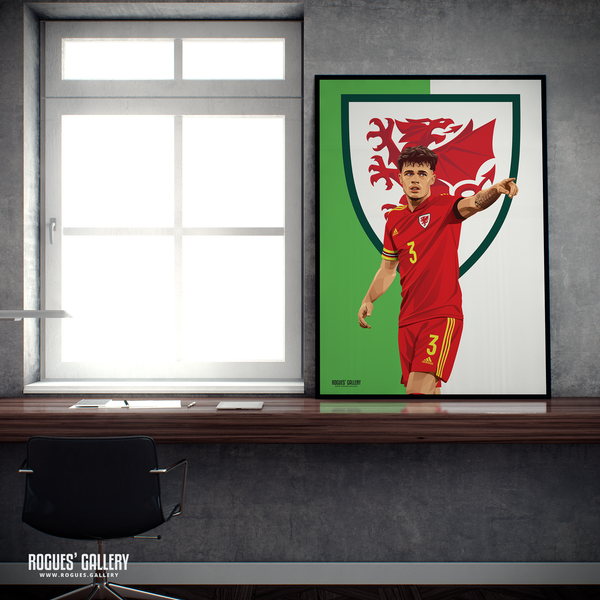 Neco Williams Wales World Cup 2022 A2 print Nottingham Forest