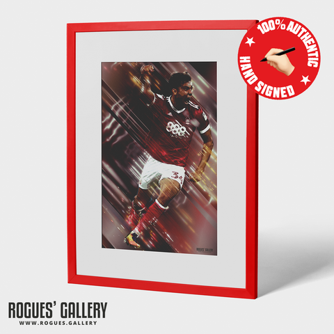 Tyler Walker Signed Nottingham Forest Goal A3 Print Rogues Gallery