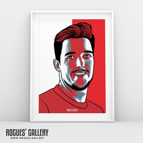 Wayne Hennessey Nottingham Forest goalkeeper portrait A3 print