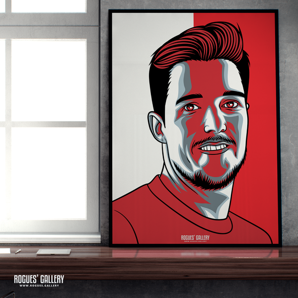 Wayne Hennessey Nottingham Forest goalkeeper portrait A2 print
