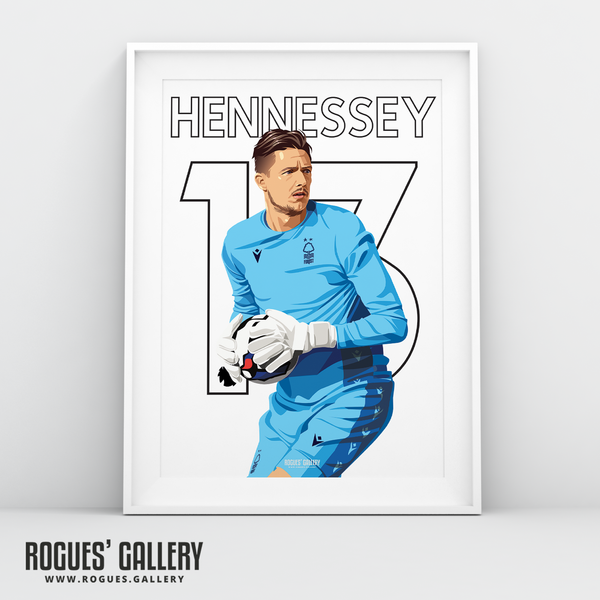 Wayne Hennessey Nottingham Forest Goalkeeper A3 print