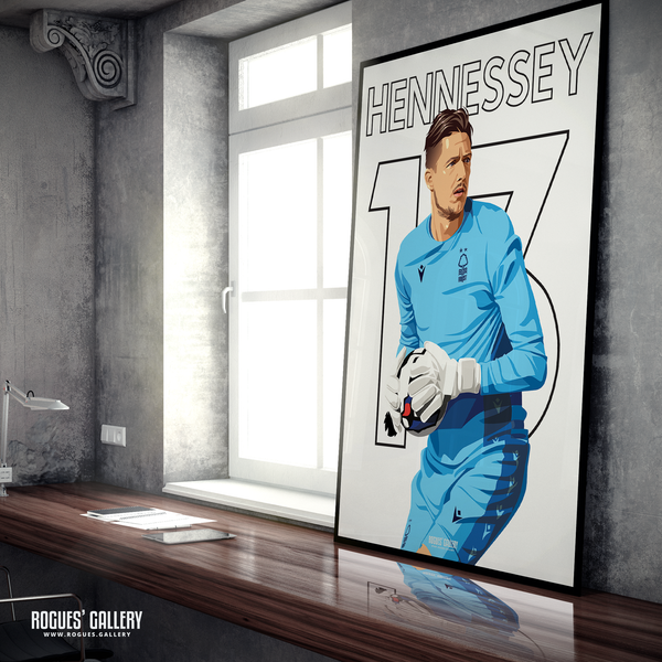 Wayne Hennessey Nottingham Forest Goalkeeper A1 print