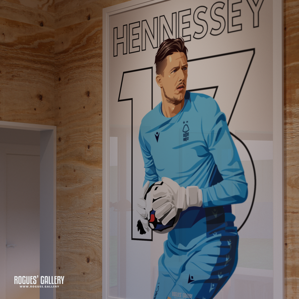 Wayne Hennessey Nottingham Forest Goalkeeper A0 print