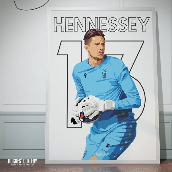 Wayne Hennessey Nottingham Forest signed memorabilia poster