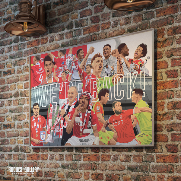 Nottingham Forest memorabilia playoffs signed souvenir poster