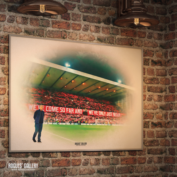 Trent End Stand City Ground memorabilia Begun Nottingham Forest Steve Cooper signed poster colour