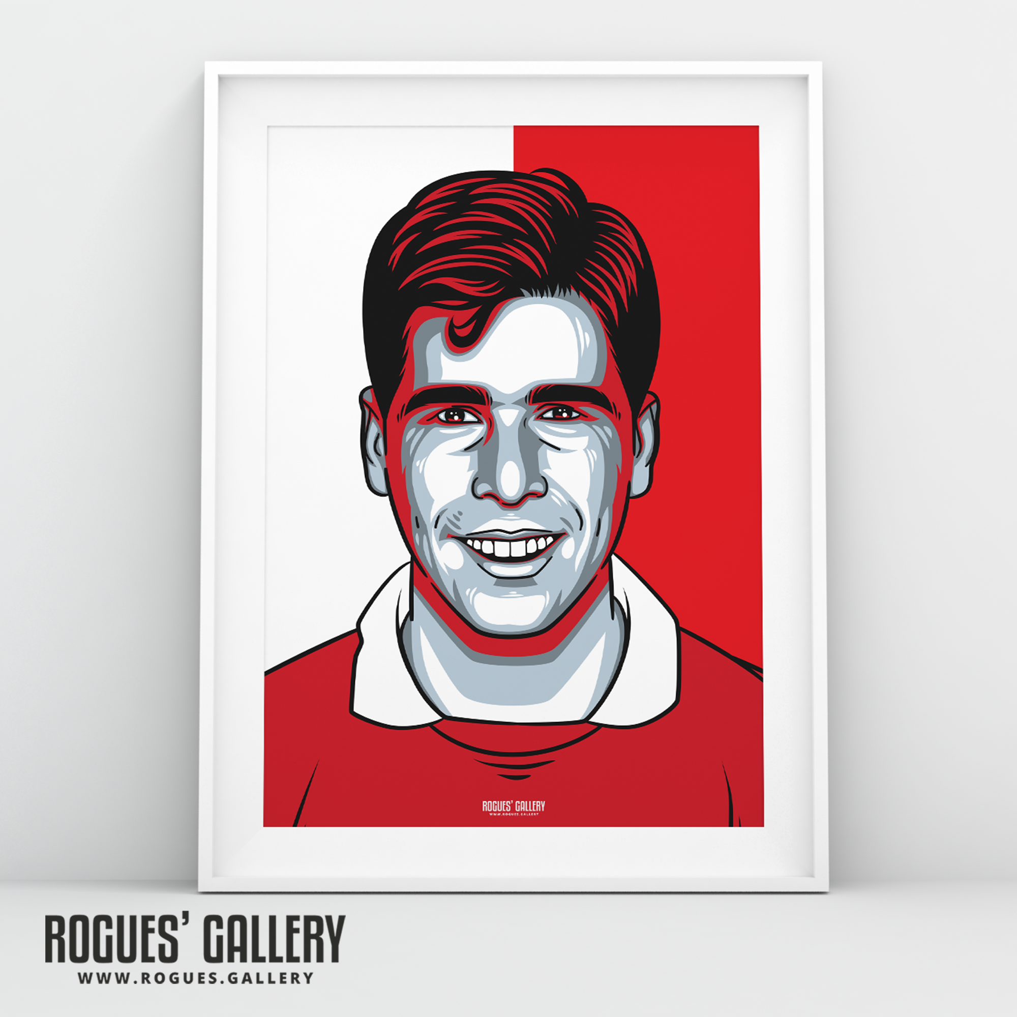 Neil Webb Nottingham Forest midfielder England City Ground A3 icon print edit 