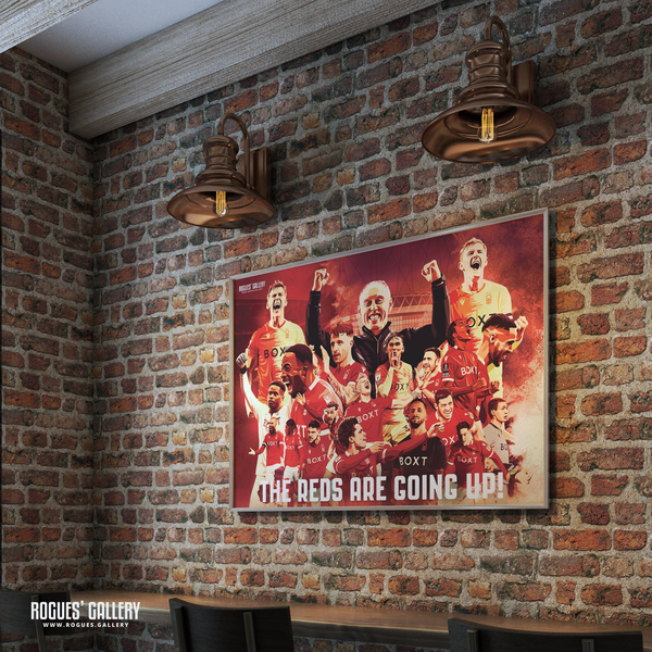 Nottingham Forest memorabilia  promotion Wembley playoff Souvenir 2022 poster