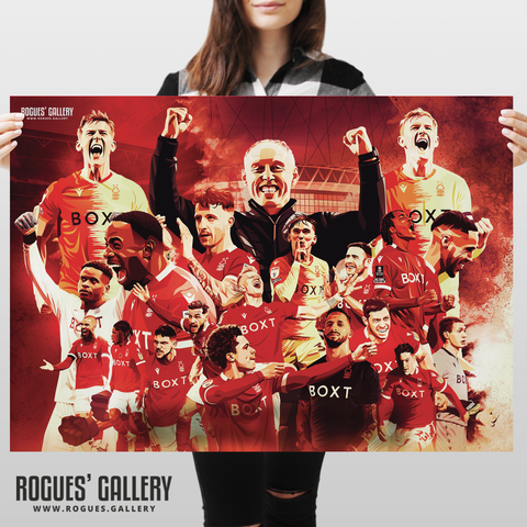 Nottingham Forest memorabilia Wembley signed poster playoff Souvenir 2022