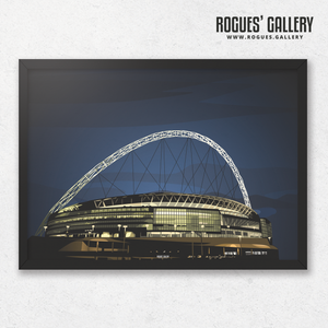 Wembley Stadium art print a3 arch night iconic bold