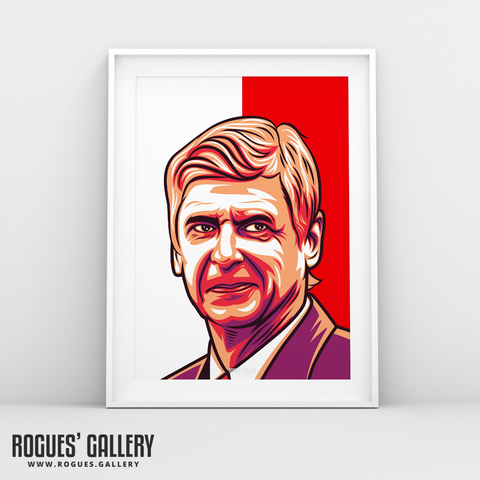 Arsene Wenger Arsenal Manager A3 Icon art print