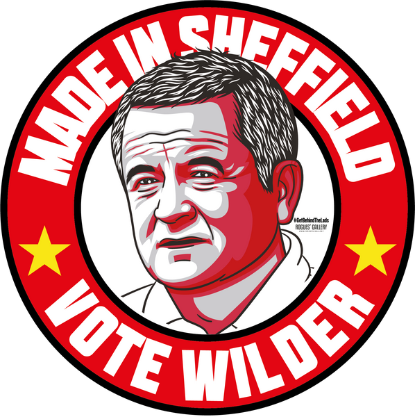 Chris Wilder Sheffield United Boss Manager Blades campaign stickers #GetBehindTheLads Made In Sheffield SUFC