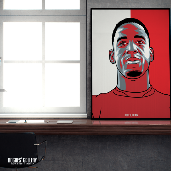 Willy Boly NOTTINGHAM FOREST portrait A2 print
