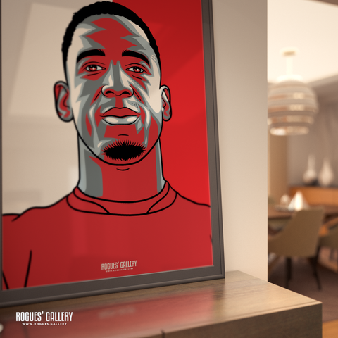 Willy Boly NOTTINGHAM FOREST portrait A0 print