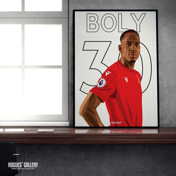 Willy Boly Nottingham Forest centre half A2 print 30