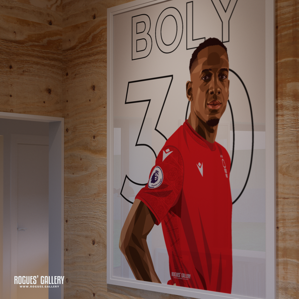 Willy Boly Nottingham Forest centre half A0 print 30