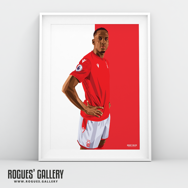 Willy Boly Nottingham Forest centre half A3 print