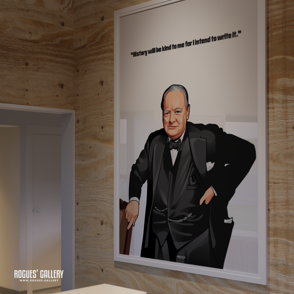 Winston Churchill - Classic Quotes Prints - A3, A2, A1 & A0 Sizes