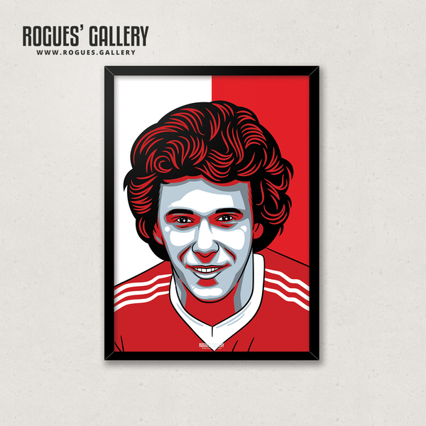 Tony Woodcock NFFC Reds Clough City Ground Woody Nottingham Forest forward A3 print edits