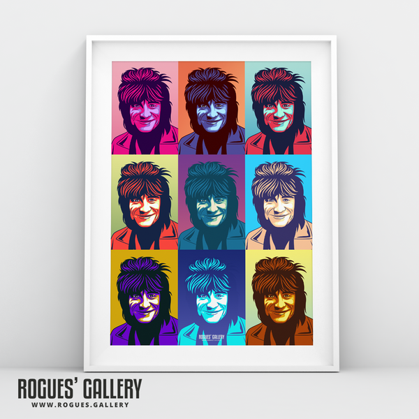 Ron Wood Ronnie Rolling Stones bass pop art The Stones Rock Band bassist A3 print