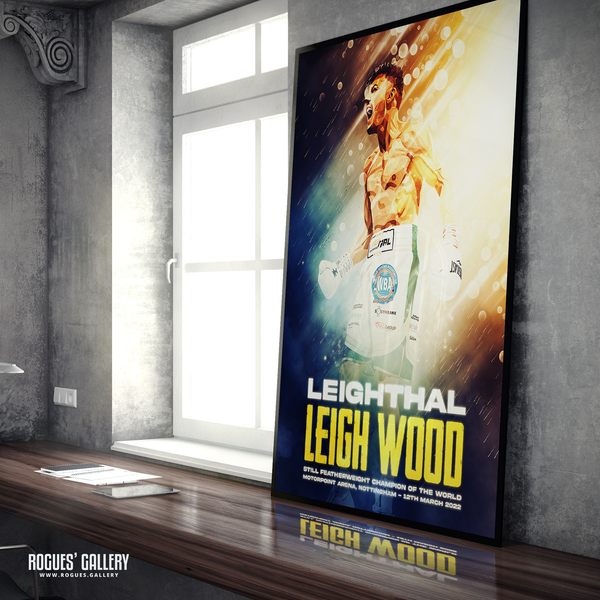 Leigh Wood world Champion boxer A1 print  Nottingham Conlan Concept poster