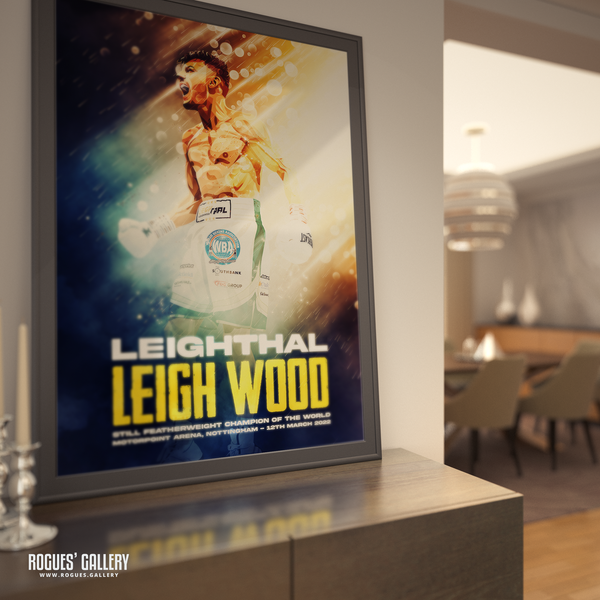 Leigh Wood signed memorabilia world Champion boxer Conlan Concept poster Nottingham boxing featherweight