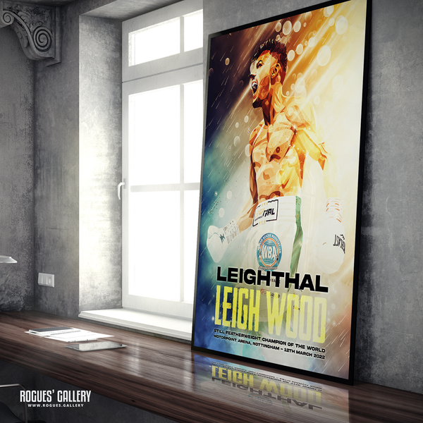 Leigh Wood world Champion boxer A1 print  Nottingham Conlan Concept poster