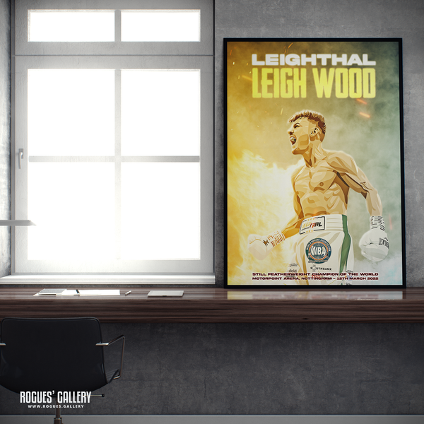 Leigh Wood world Champion boxer A2 print  Nottingham Conlan Concept poster