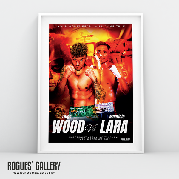 Leigh Wood Lara Nottingham Boxing A3 print 