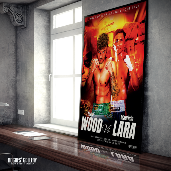 Leigh Wood Lara Nottingham Boxing A1 print 