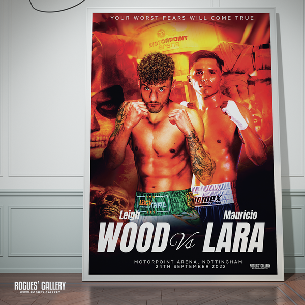 Leigh Wood Lara Nottingham Boxing poster