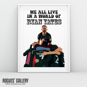 We all live in a world of Ryan Yates Nottingham Forest a3 print midfielder
