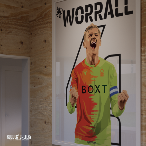 Joe Worrall Nottingham Forest defender captain name number A0 print