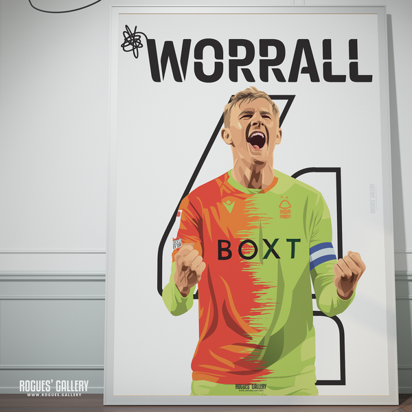 Joe Worrall poster Nottingham Forest signed memorabilia  defender captain name number 