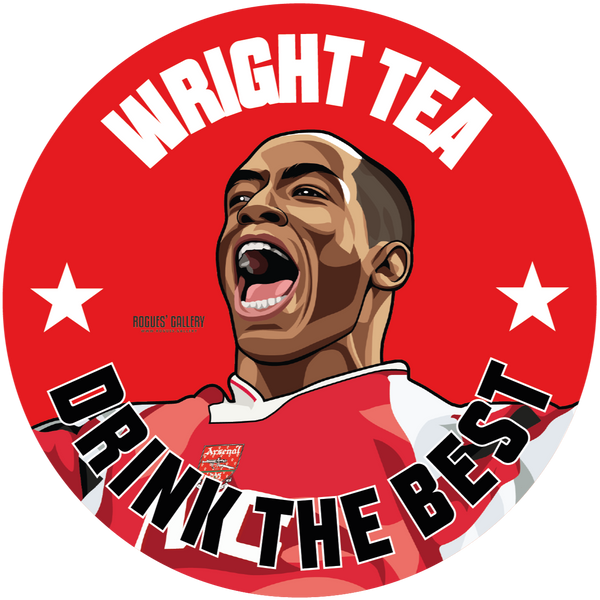Ian Wright tea beer mat Arsenal AFC legend striker Wrighty