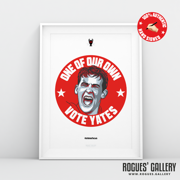 Ryan Yates NFFC Nottingham Forest midfielder signed red print A3 #GetBehindTheLads Edit City Ground