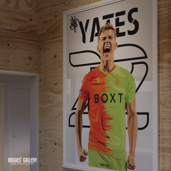 Ryan Yates Nottingham Forest away shirt name number a0 print