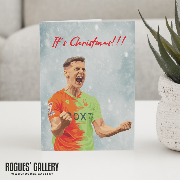 Ryan Yates Christmas greeting Card Nottingham Forest midfielder