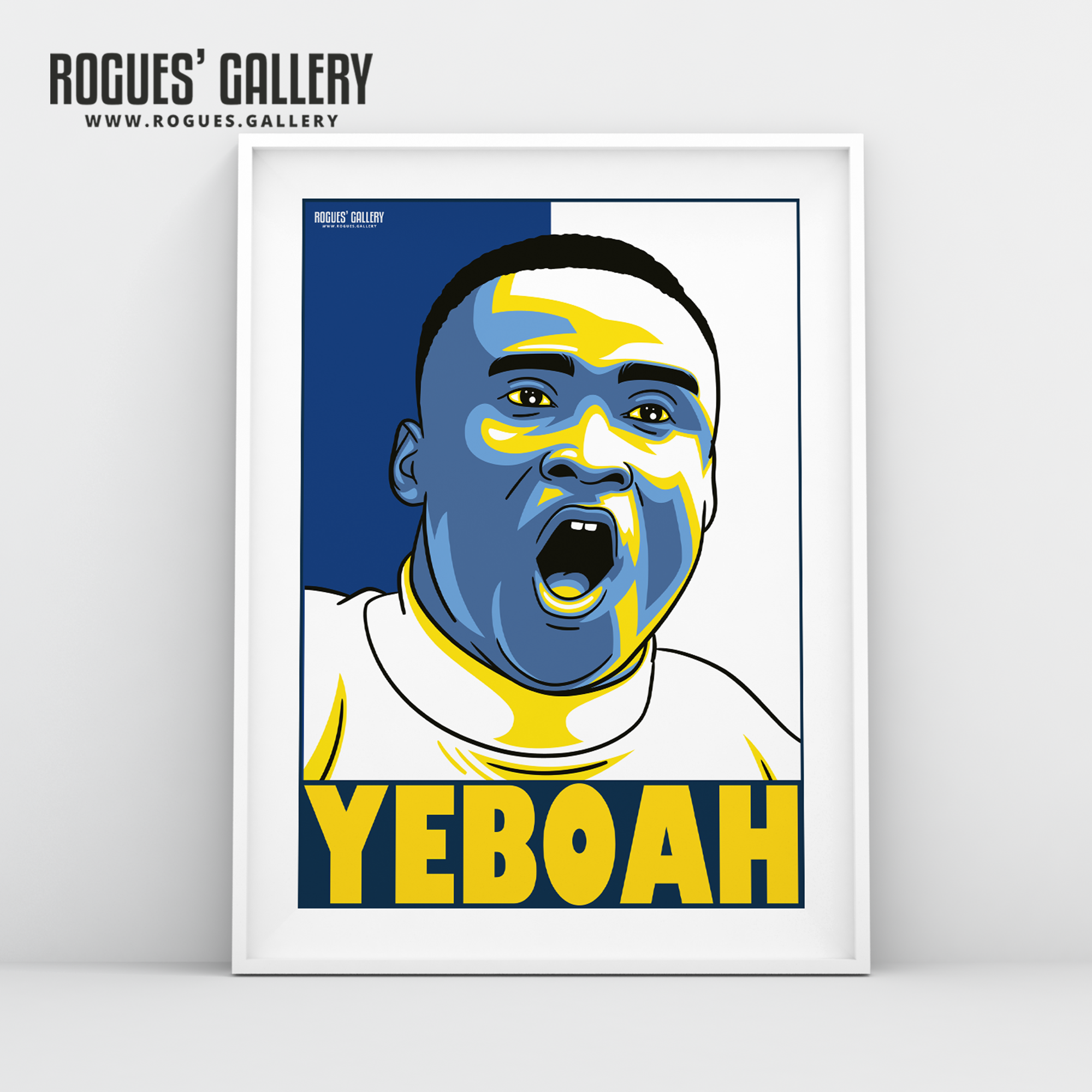 Tony Yeboah Leeds United Elland Road LUFC striker A3 art print
