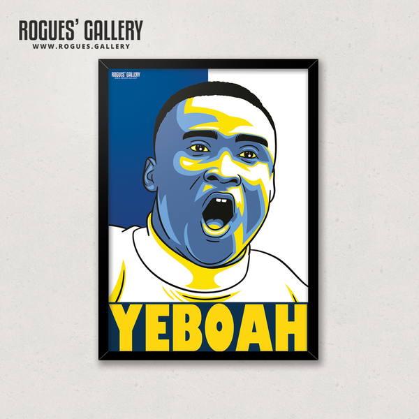 Tony Yeboah Leeds Utd United former striker A3 print