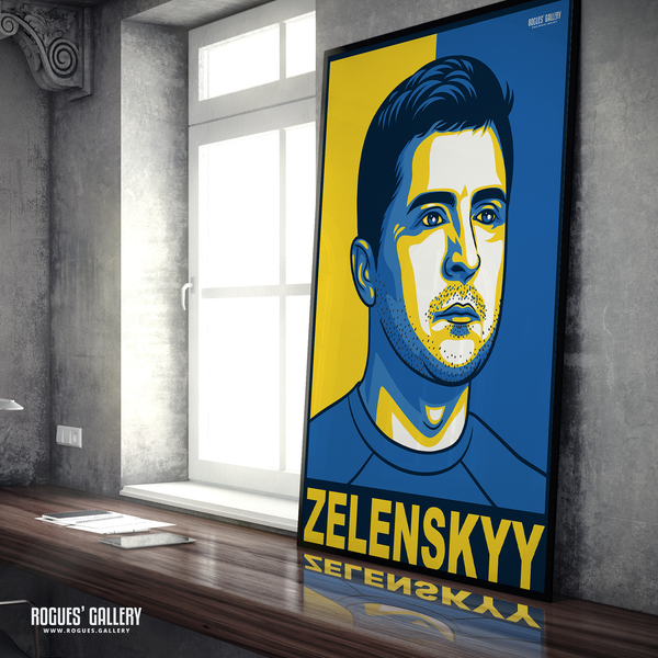 Volodymyr Zelenskyy President Ukraine freedom a1 print