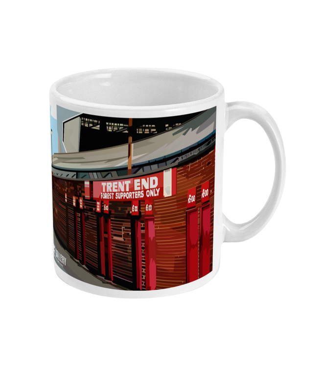 Vintage NOTTINGHAM FOREST Old Trent End Stand Turnstiles Heritage mugs